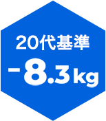 20代基準-8.3kg