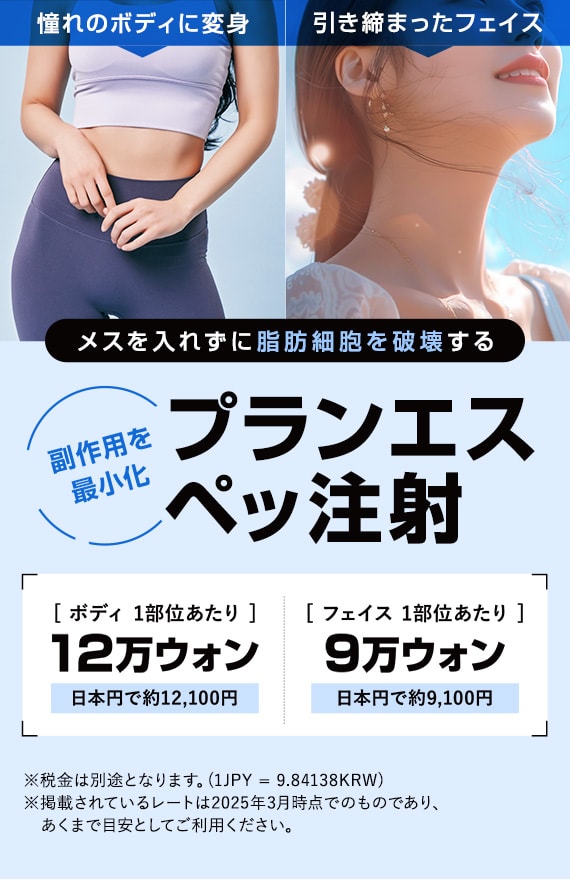 副作用を最小化　プランエスぺッ注射