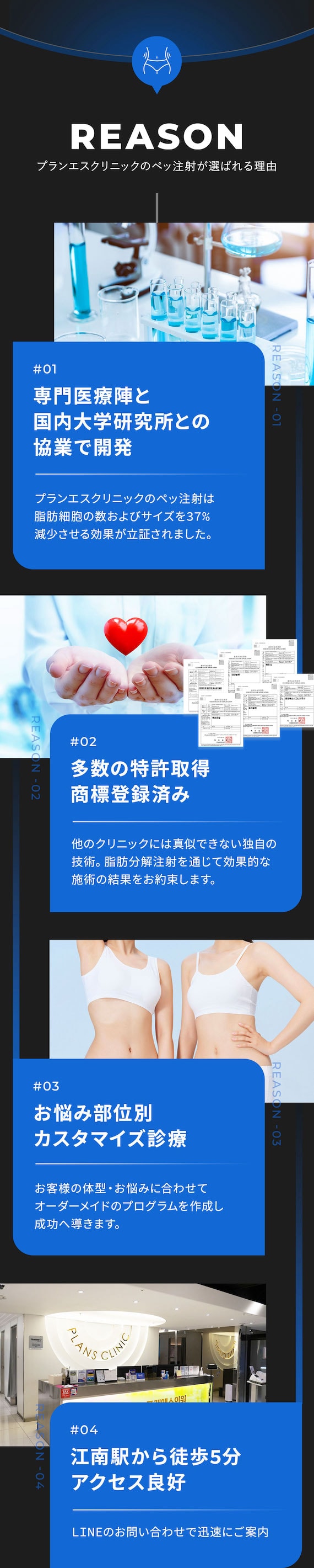 プランエスクリニックのペッ注射が選ばれる理由